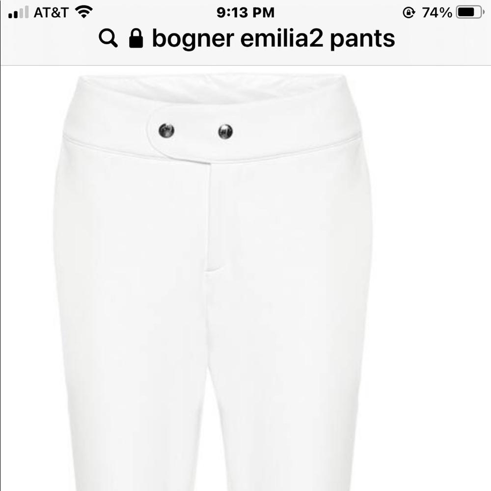 New Bogner Emilia2 Softshell flare ski pants White
